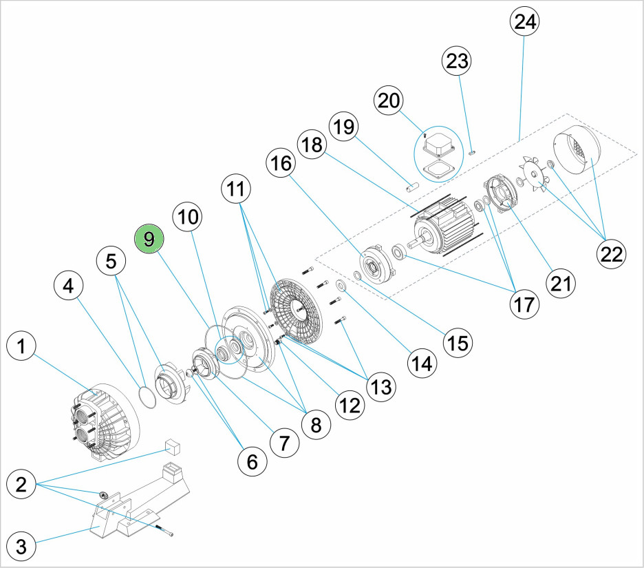 O-Ring Laufrad Jet Pumpe