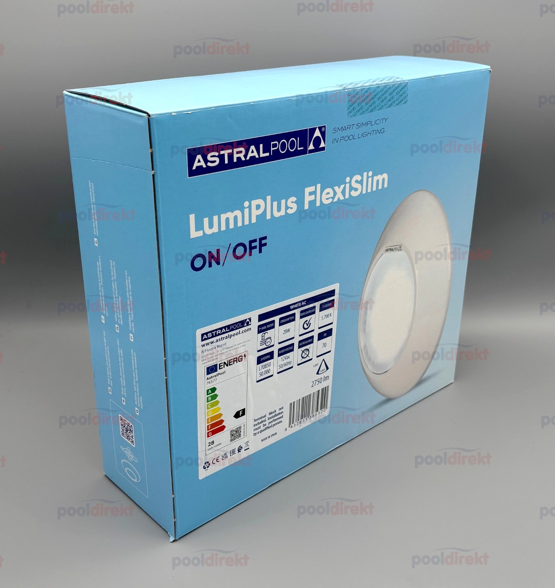 LED weiß Lumiplus FlexiSlim on/off, Blende weiß