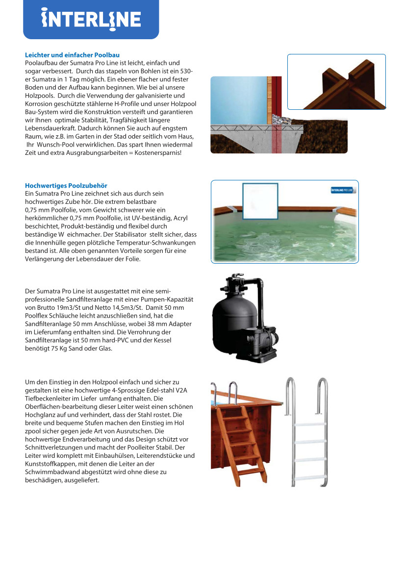 Leichter Poolbau - hochwertiges Zubehör